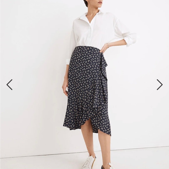 MADEWELL// Ruffle-Wrap Midi Skirt with Spring Fling - Picture 10 of 12